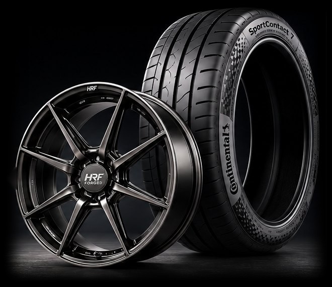HRF Forged wheel and Continental tyre
